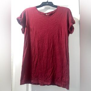Simple Maroon Tshirt Dress